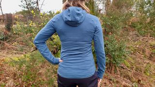 Back view of the Rab Ascendor Light Hoody