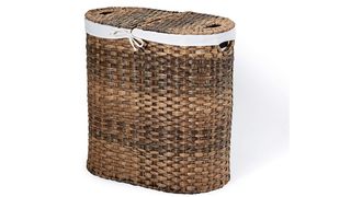 handwoven brown double hamper