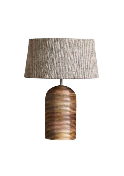 Agua Grooved Table Lamp in Natural
