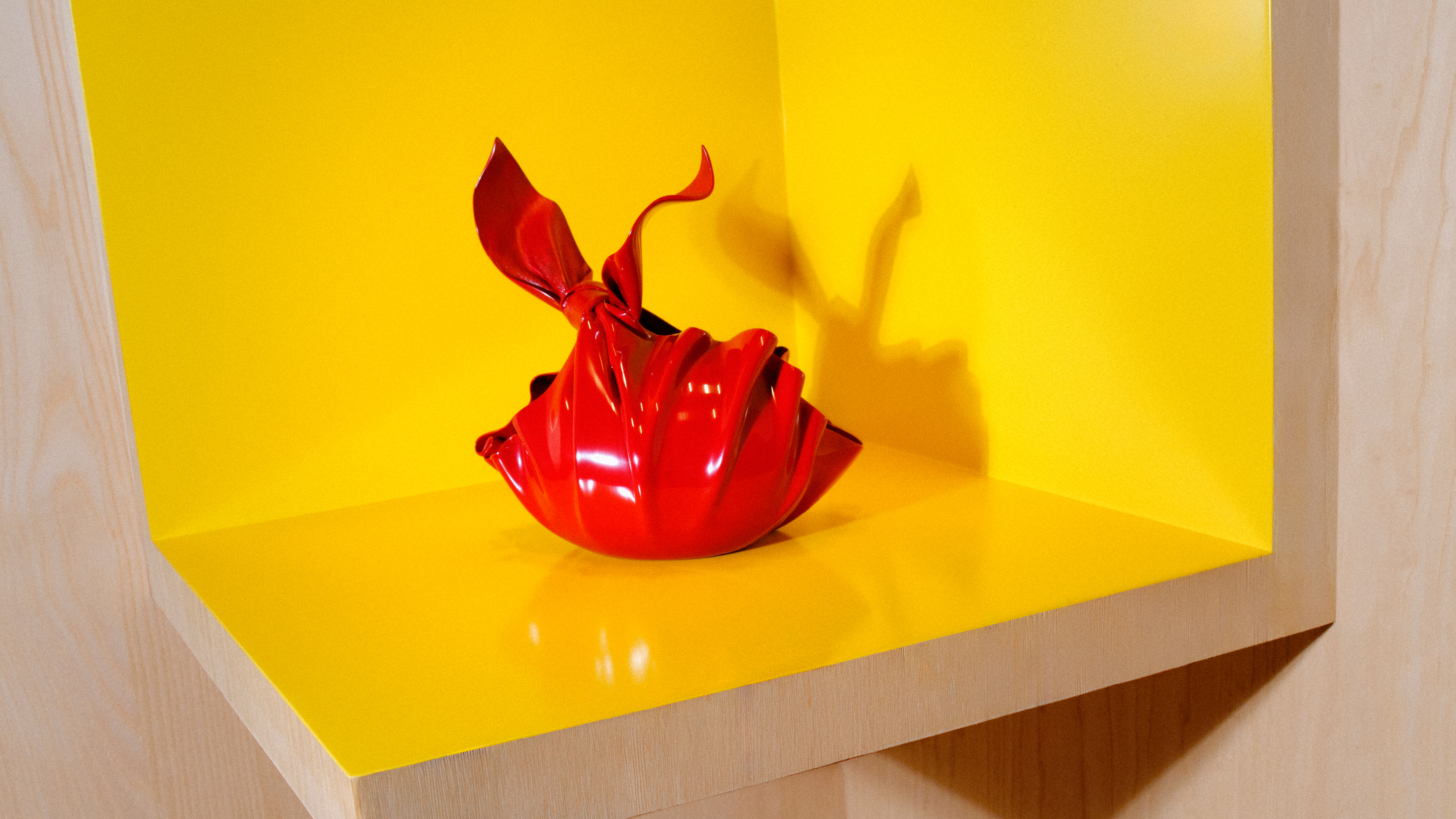 Craft object displayed in gallery space