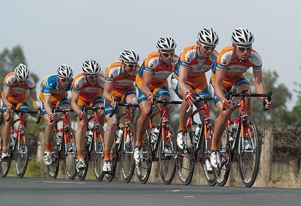 Genesys Wealth Advisers controlled the race with their tour leader, Patrick Shaw, nestled in sixth wheel.