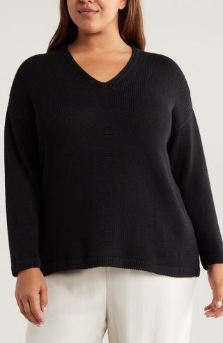 Organic Cotton V-Neck Sweater