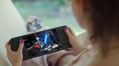 Steam Deck OLED running Star Wars: Jedi Knight Fallen Order