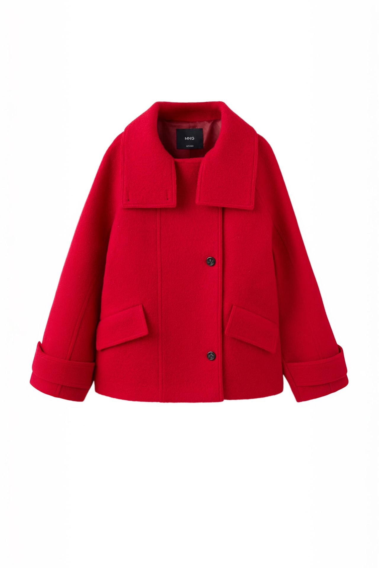 MANGO, 100% Wool Funnel-Neck Coat - Women | Mango Usa