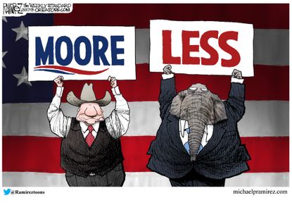 Political cartoon U.S. Roy Moore sexual assault