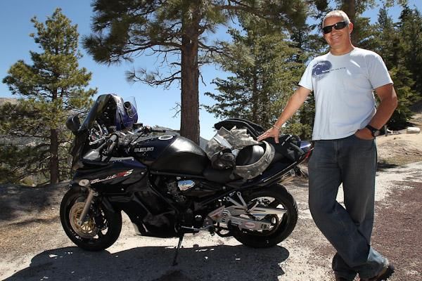 Michael Kacsmaryk rode his Suzuki up into the mountains for the day.