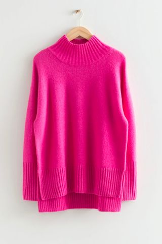 & Other Stories Mock Neck Knit Sweater