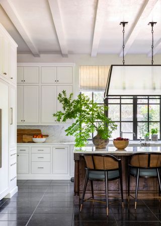 A white kitchen designed by Marie Flanigan