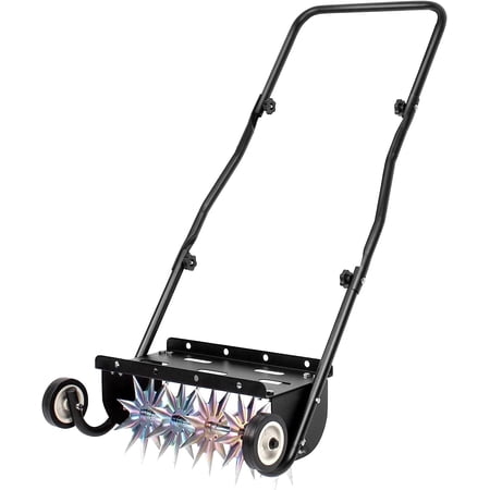 Suchtale 18" Rolling Lawn Aerator With Steel Spike Tines