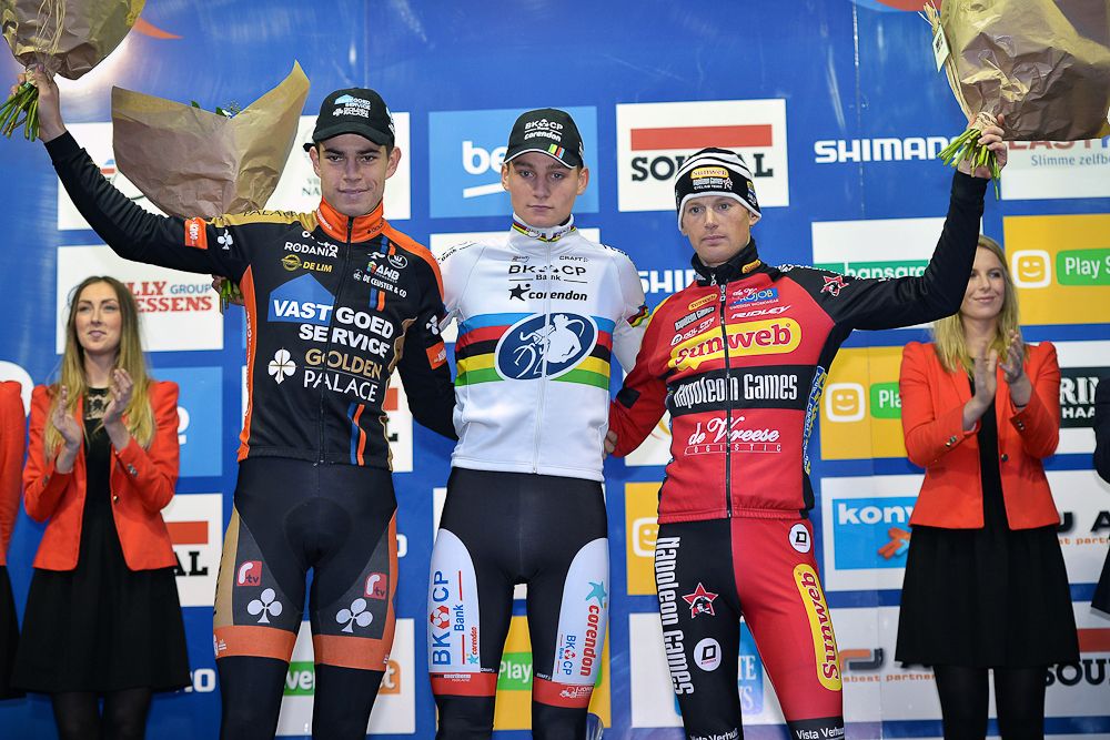 Wout van Aert, Mathieu Van Der Poel and Kevin Pauwels.