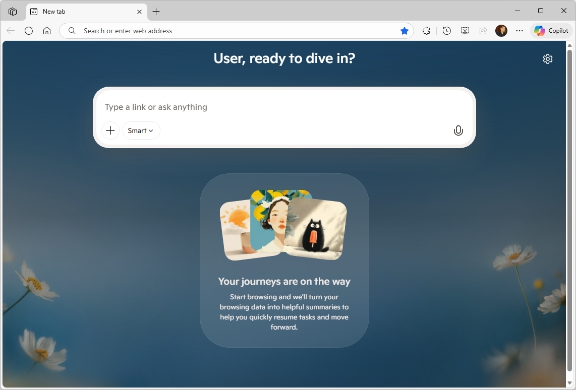 Microsoft Edge with Journeys