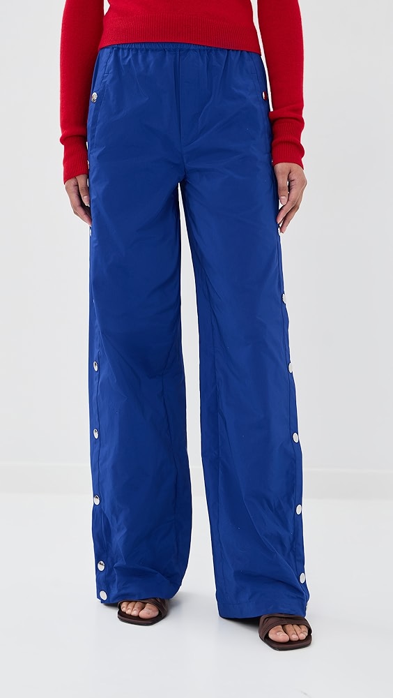 Tibi Nylon Snap Pull on Joggers