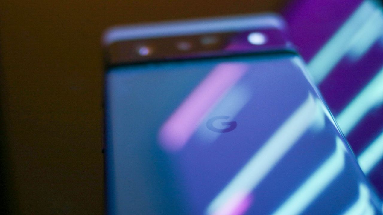 A photograph of the Google Pixel 6 Pro face-down on a table