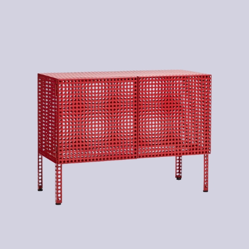 HAY, Perforated Cabinet Floor-Small-Wine red