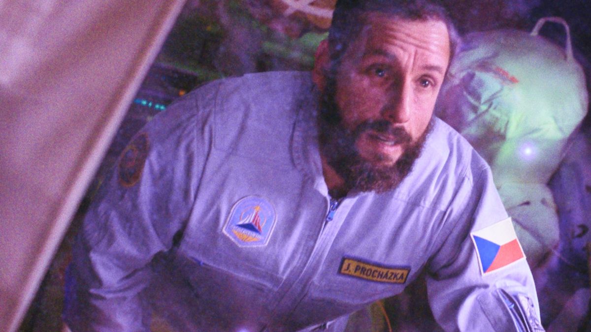 Adam Sandler as Jakub Procházka in Spaceman on Netflix