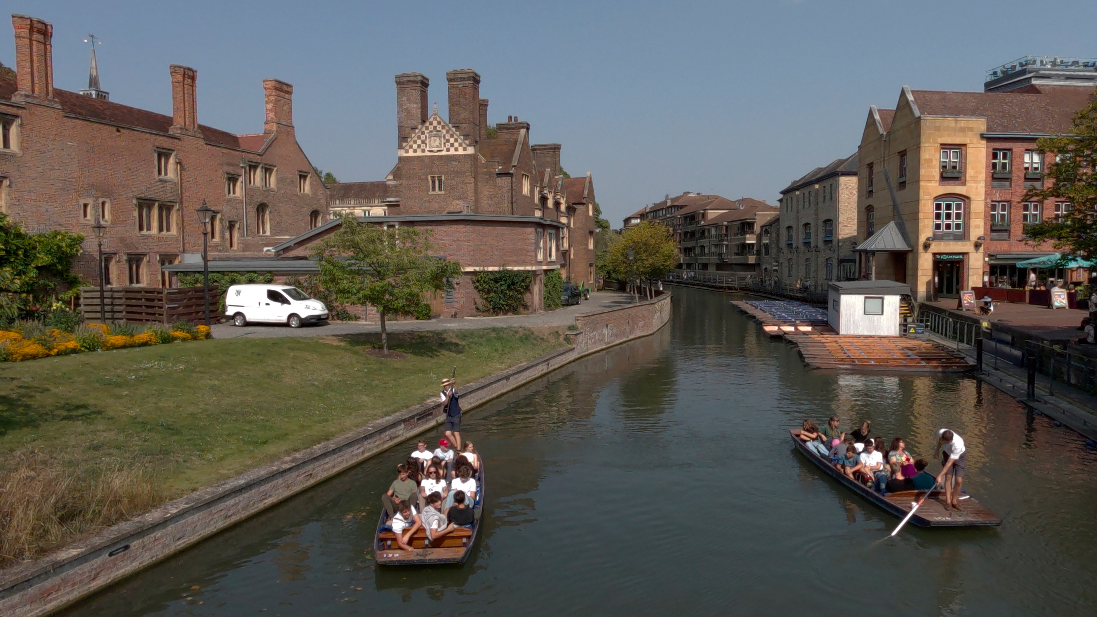 Photo of punts on the River Cam taken with the QooCam 3 Ultra