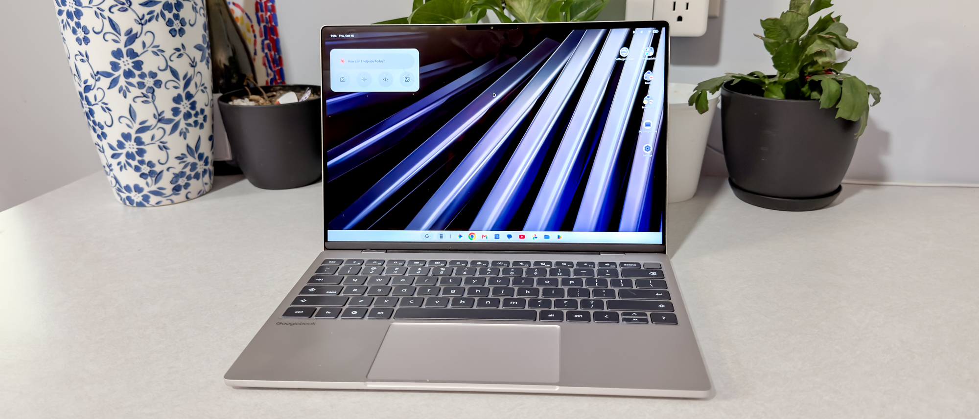Dell XPS Googlebook on a counter
