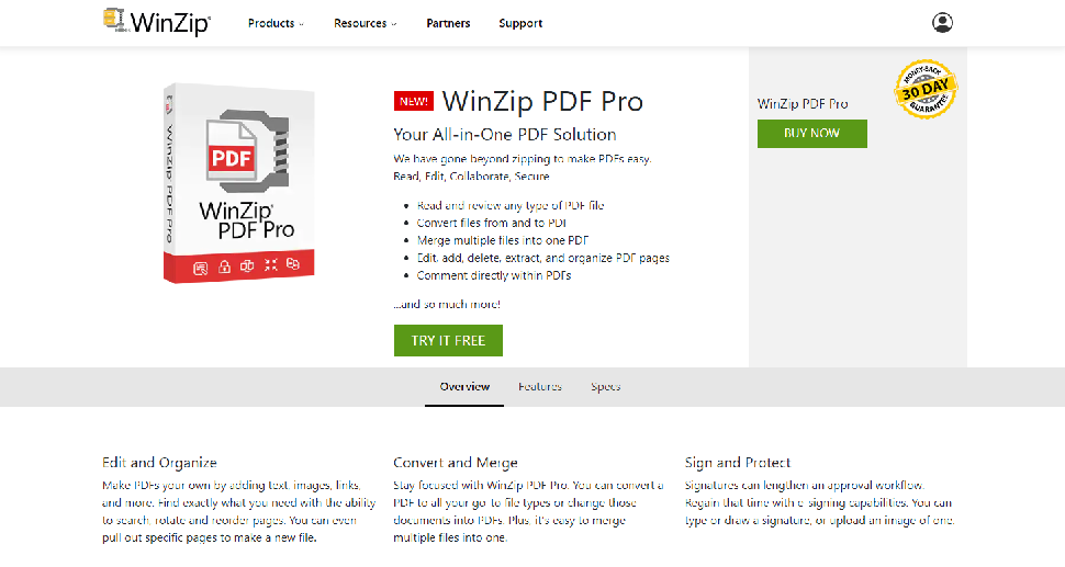 WinZip PDF Pro home page