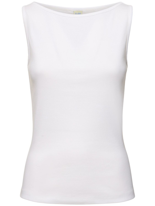 Timmi Tank Organic Cotton Rib Tank Top - Flore Flore - Women - White - L
