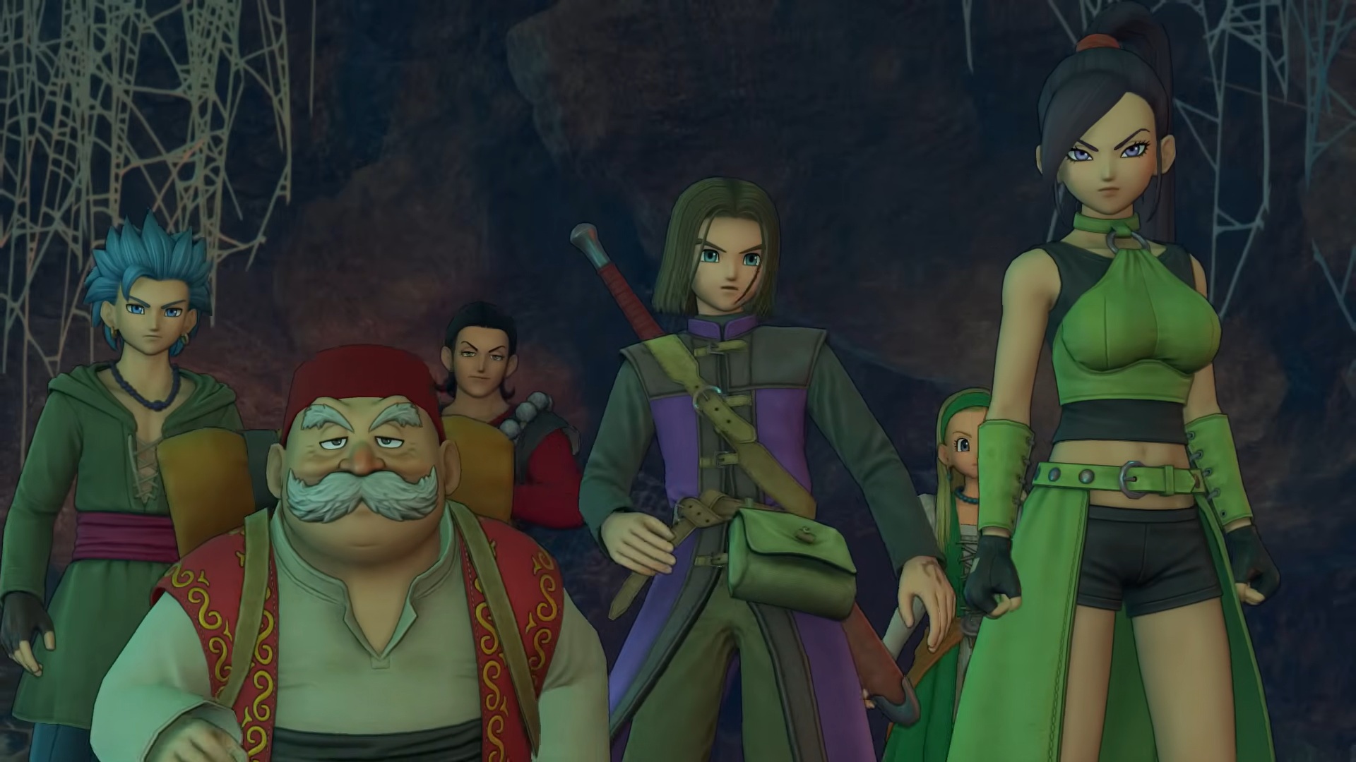 Dragon Quest 11 S: Echoes of an Elusive Age Switch 2 edition showing the Luminary and his companions