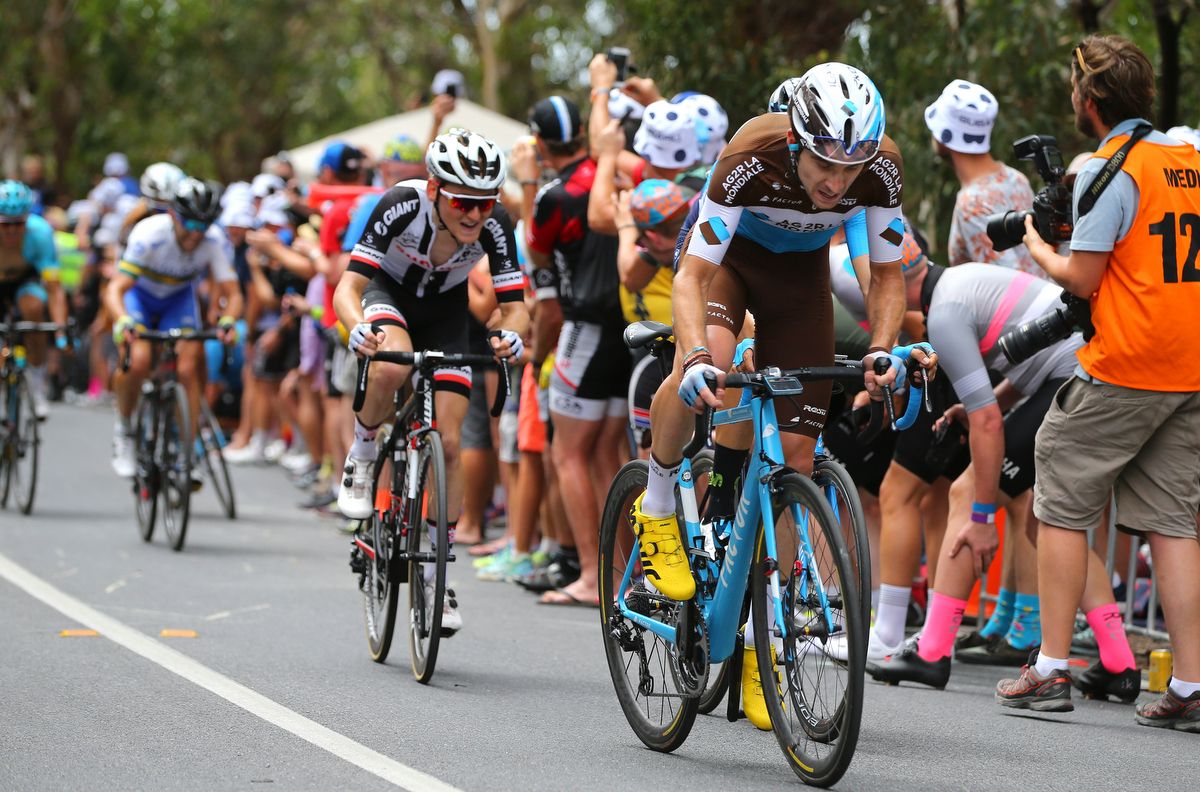 Pierre Latour (AG2R-La Mondiale) pushing to the line