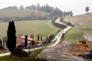 The gravel roads of Tuscany make Strade Bianche a crowd favourite