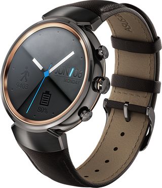 The Asus Zenwatch 3 in gunmetal.