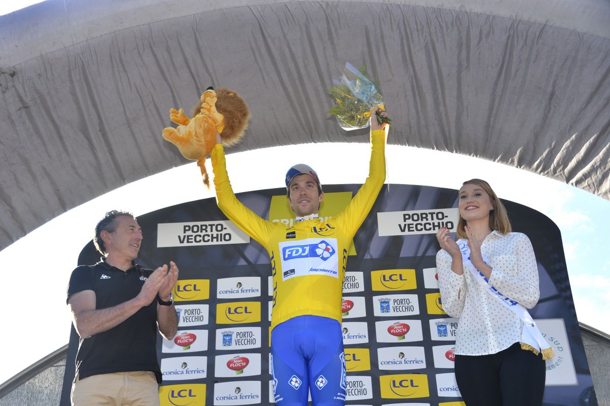 Thibaut Pinot (FDJ) moves into the leader's jersey