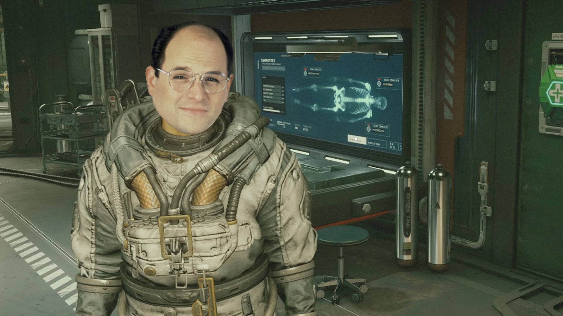 The first of what will one day be thousands of character presets to hit Starfield's  Nexus Mods page is, naturally, George Costanza