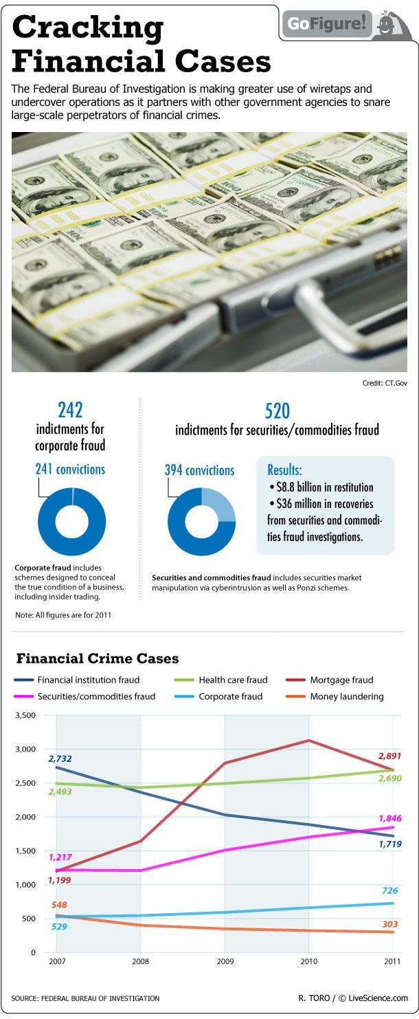 Mortgage fraud and health care fraud top the case lists.