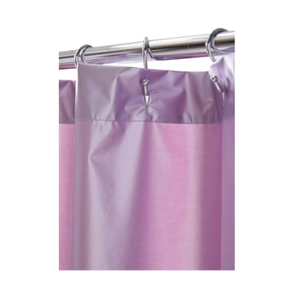 Metallic purple shower curtain