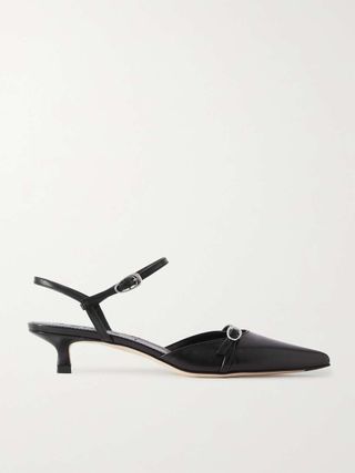 Black Aeyde strappy buckle heels
