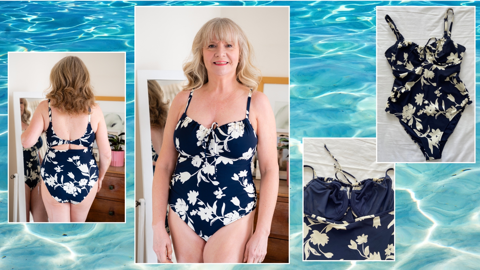 Julie Player wearing Bravissimo swimsuit