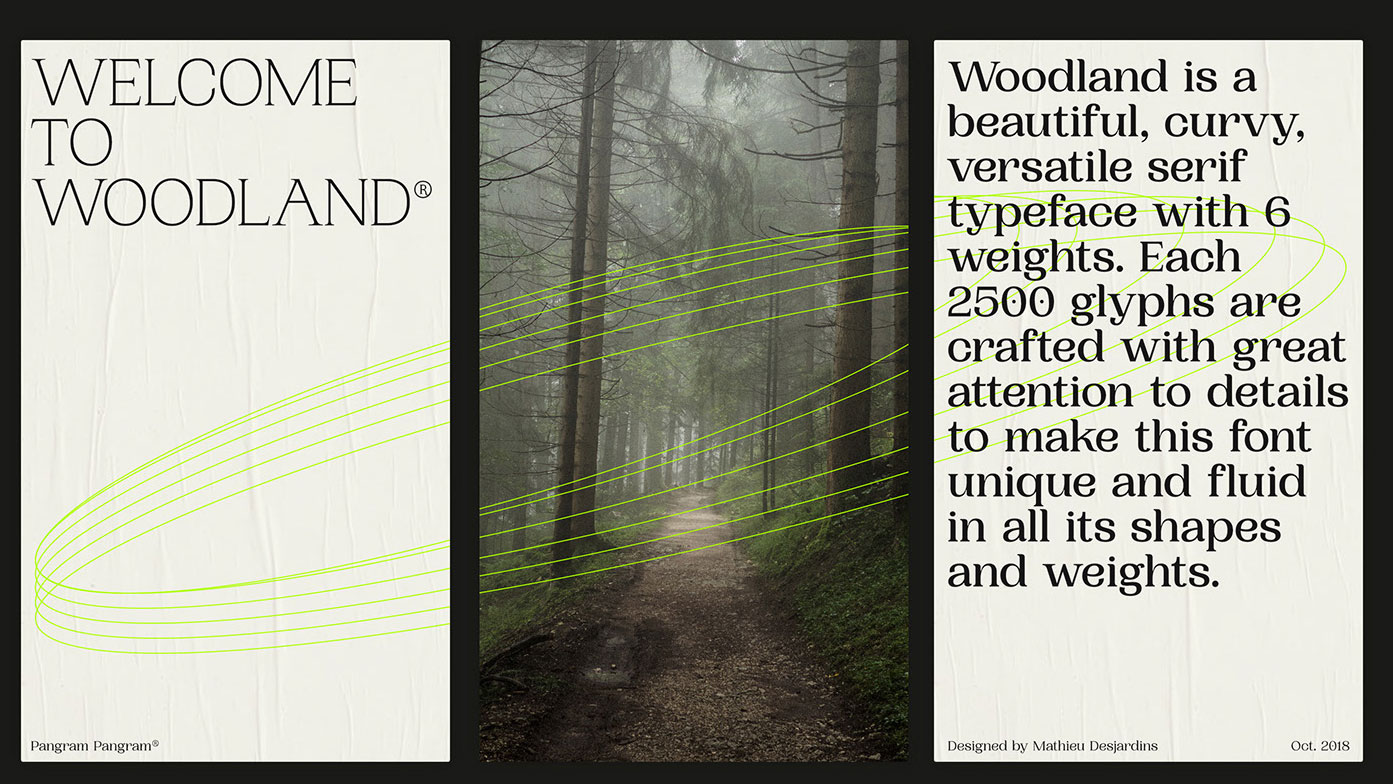 best free fonts: Woodland