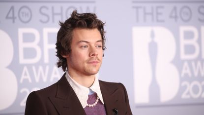 Harry Styles attends The BRIT Awards 2020 at The O2 Arena on February 18, 2020