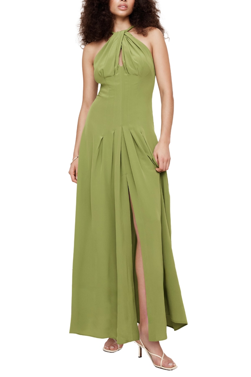 Banana Republic Bias-Cut Satin Midi Dress