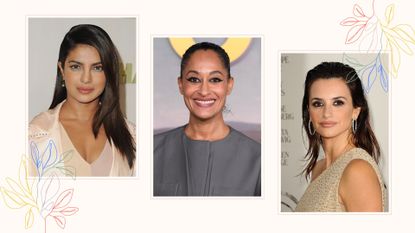 Priyanka Chopra, Tracee Ellis Ross and Penelope Cruz wearing eye makeup looks for brown eyes