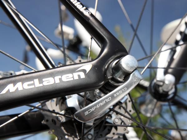 The new Specialized S-Works Tarmac SL4 is built with hollow carbon fiber dropouts.