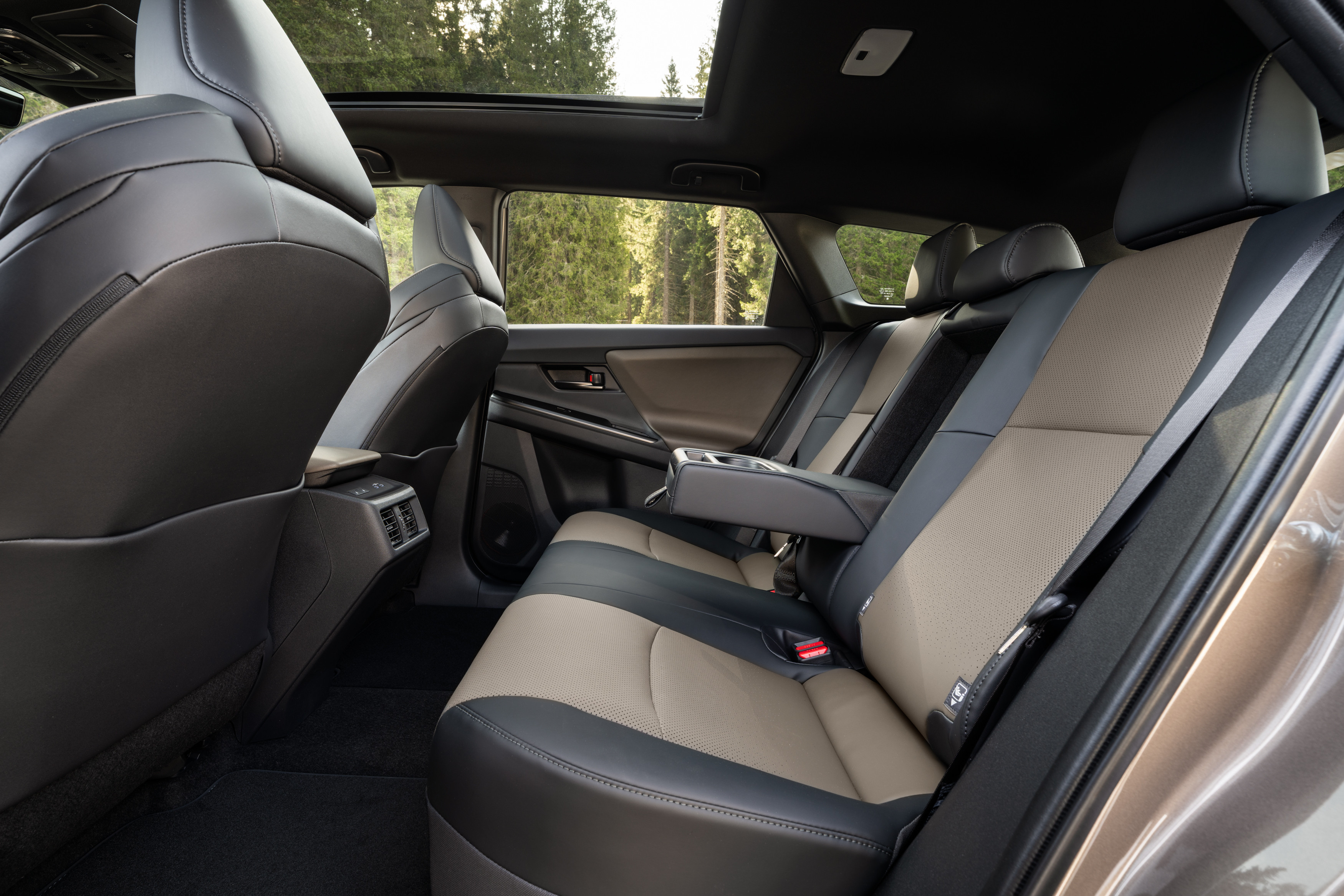 The rear seats in the bZ4X Touring