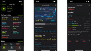 Running stats from the Apple Watch Ultra