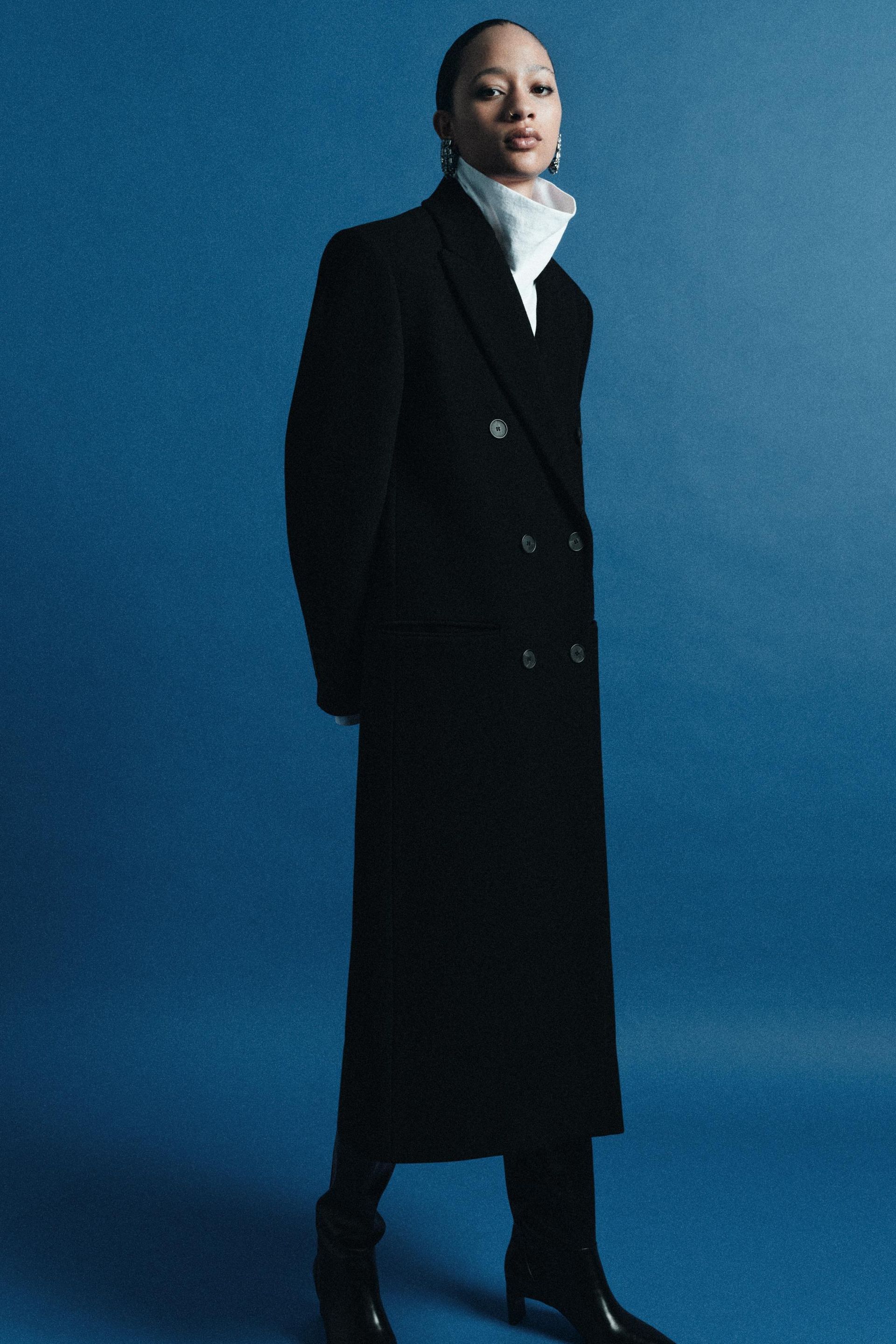 Wool Blend Coat Zw Collection Limited Edition