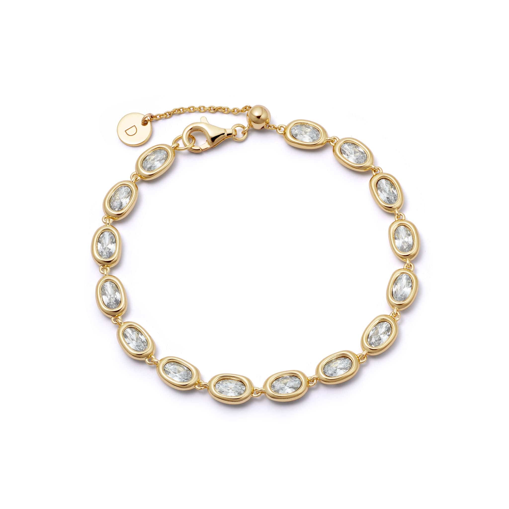 Est&amp;eacute;e Lalonde Sapphire Tennis Bracelet 18ct Gold Plate