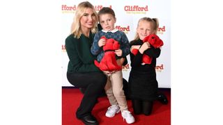 Image of Billie Faiers and her children Nelly and Arthur at a movie premiere