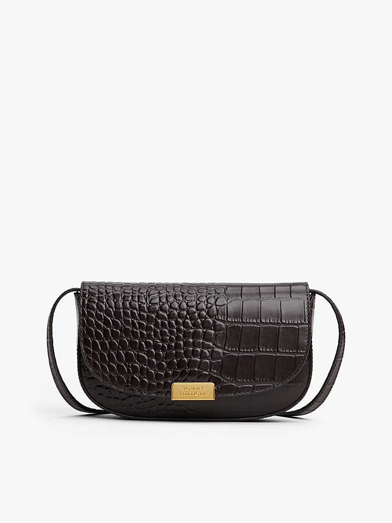 Tommy Hilfiger, Croco-Print Leather Crossbody Bag