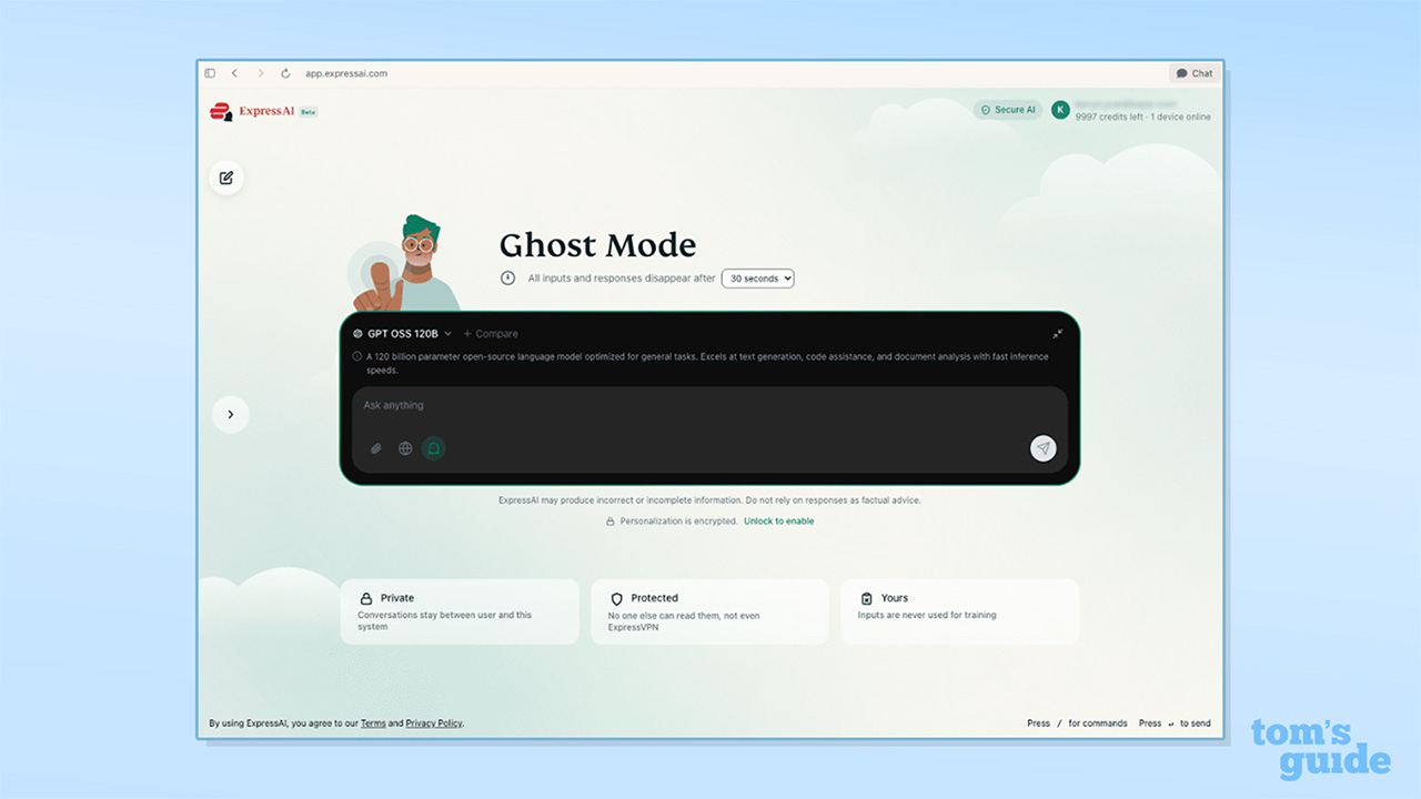 Screenshot of ExpressAI's Ghost Mode