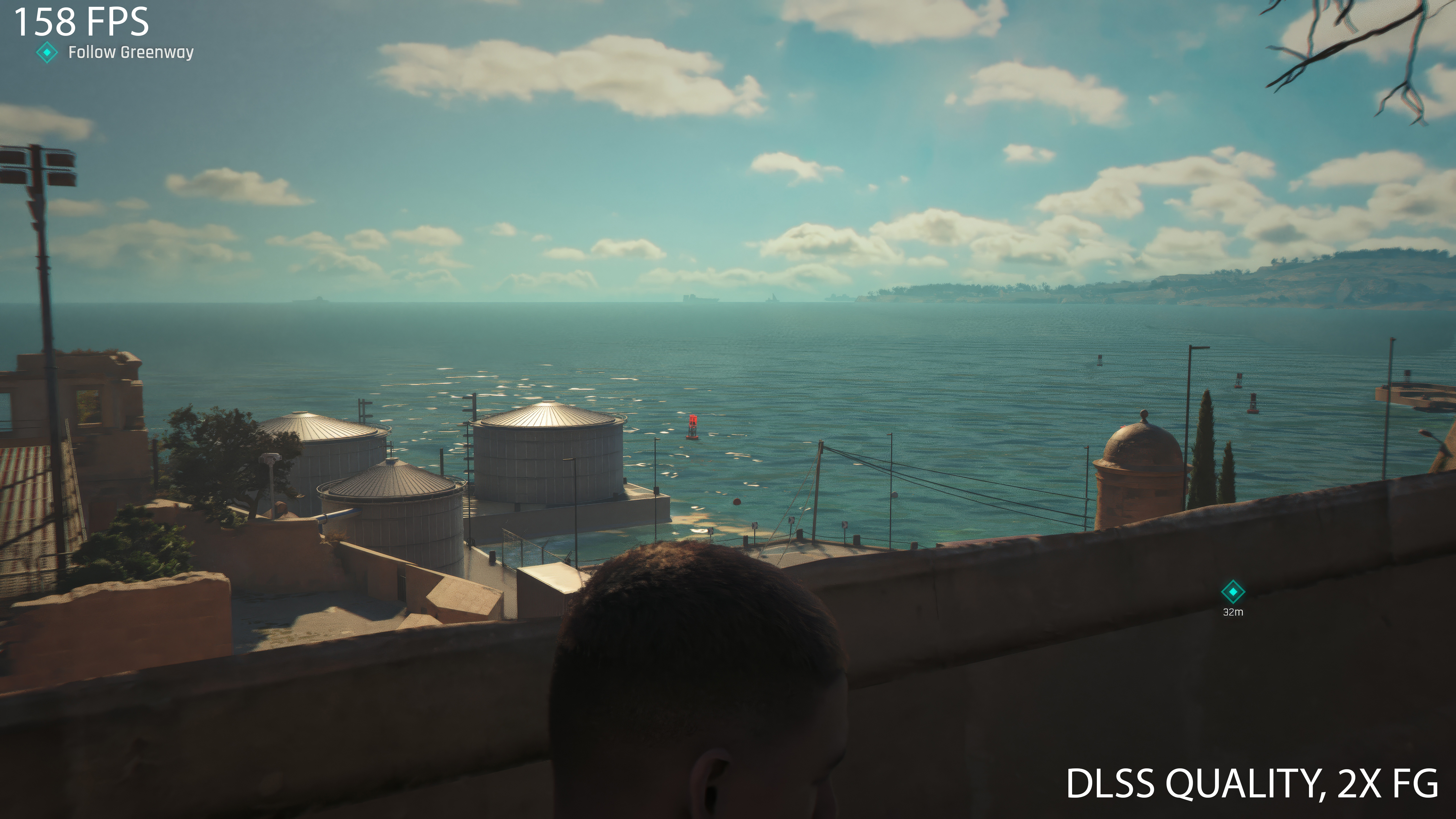 Screenshot of the game 007 First Light running on an Nvidia GeForce graphics card