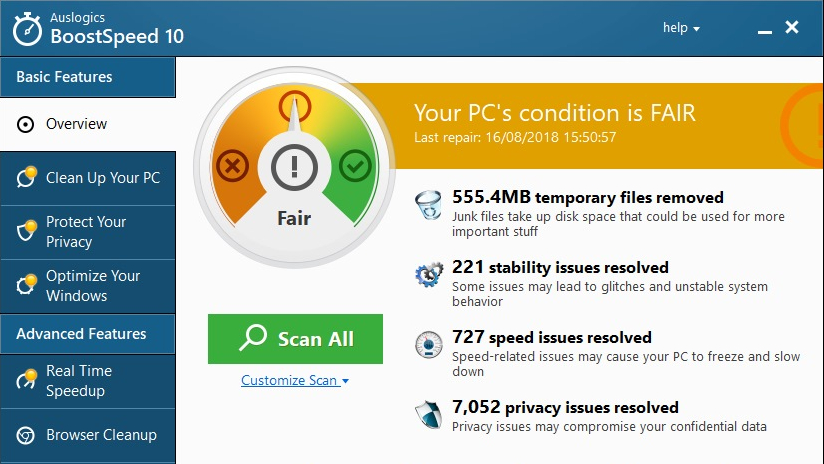 conflict between adguard and auslogics boostspeed