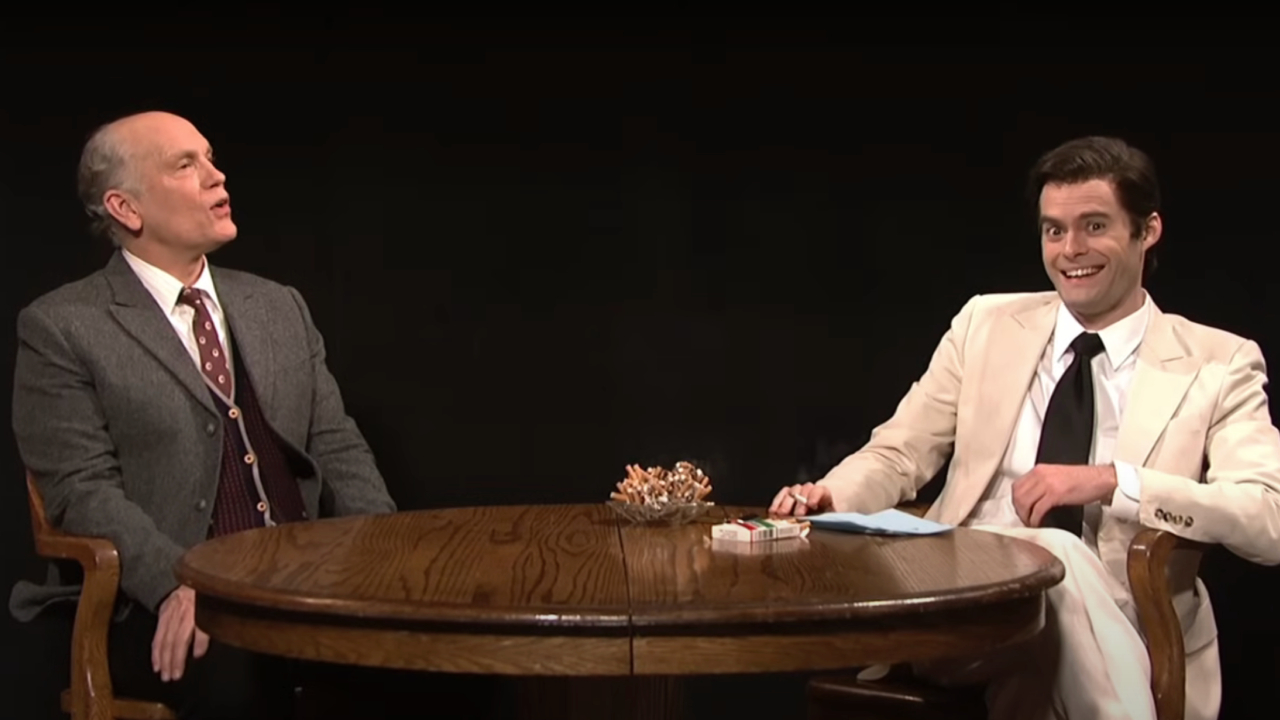 John Malkovich and Bill Hader as Vinny Vedecci on SNL