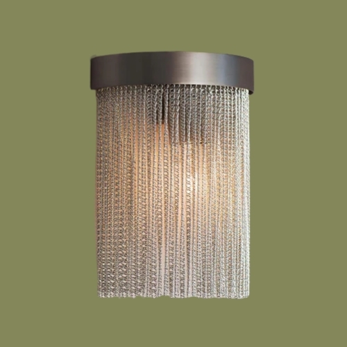 Holloways of Ludlow, B-Stock Tigermoth Silver Chain Mini Crescent Wall Light