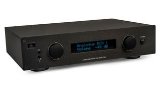 Leema Acoustics Neutron preamplifier in black on a white background